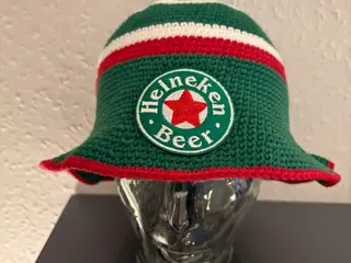 Hæklet Heineken Beer bøllehat