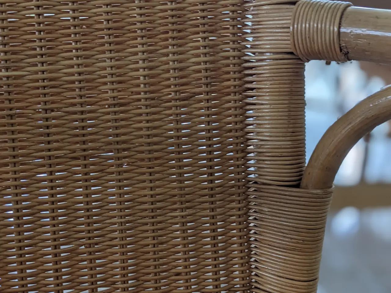Billede 7 - 6 spisestuestole i rattan i god stand