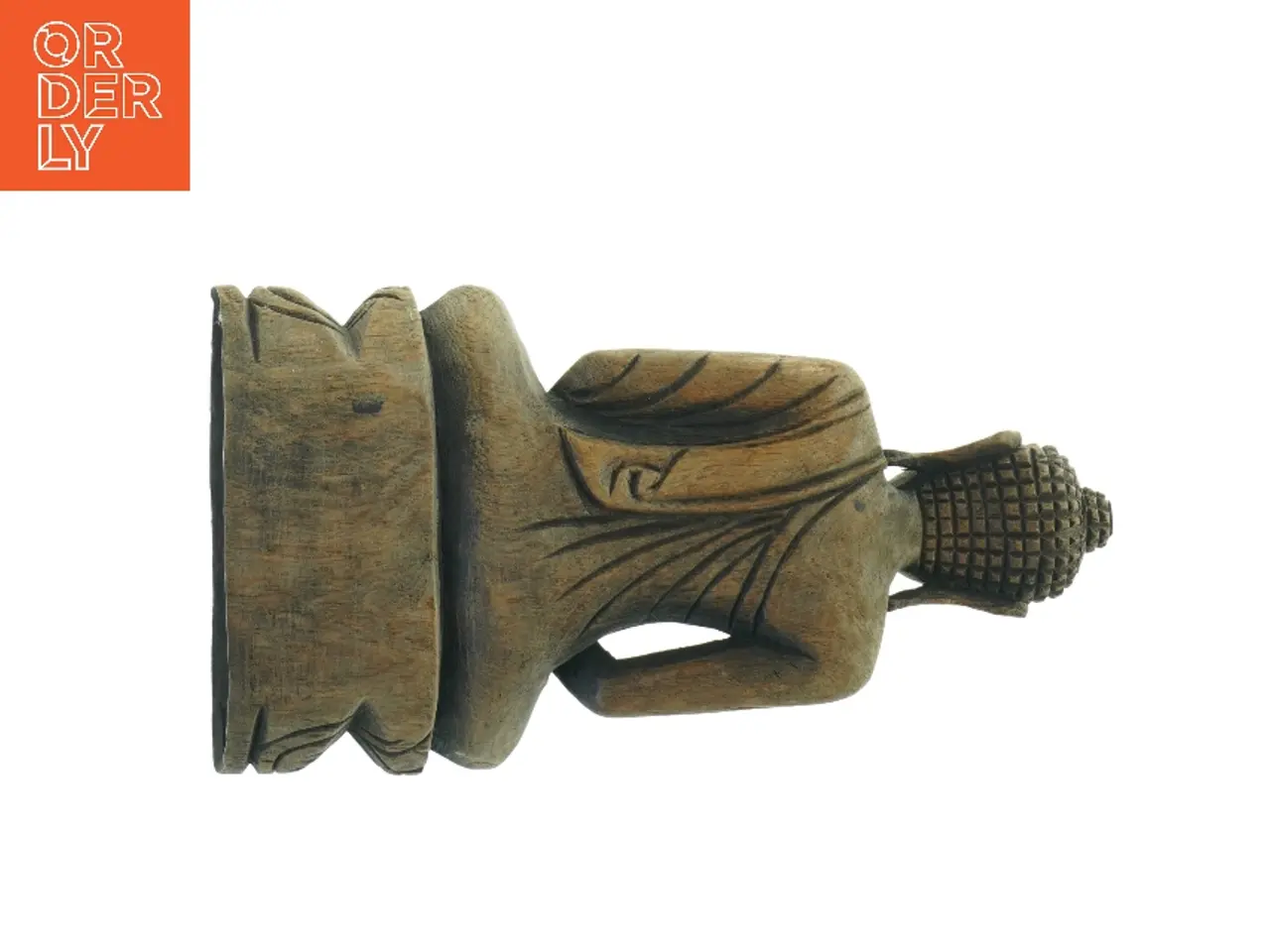Billede 3 - Buddha statue i træ (str. 22x13 cm)