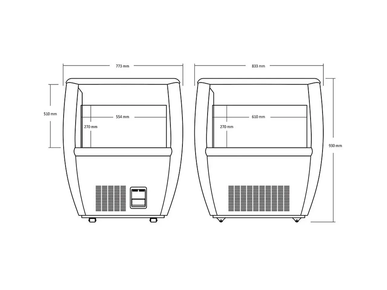 Billede 2 - Impulskøler / impulsfryser 110 L – OTF 87 BE
