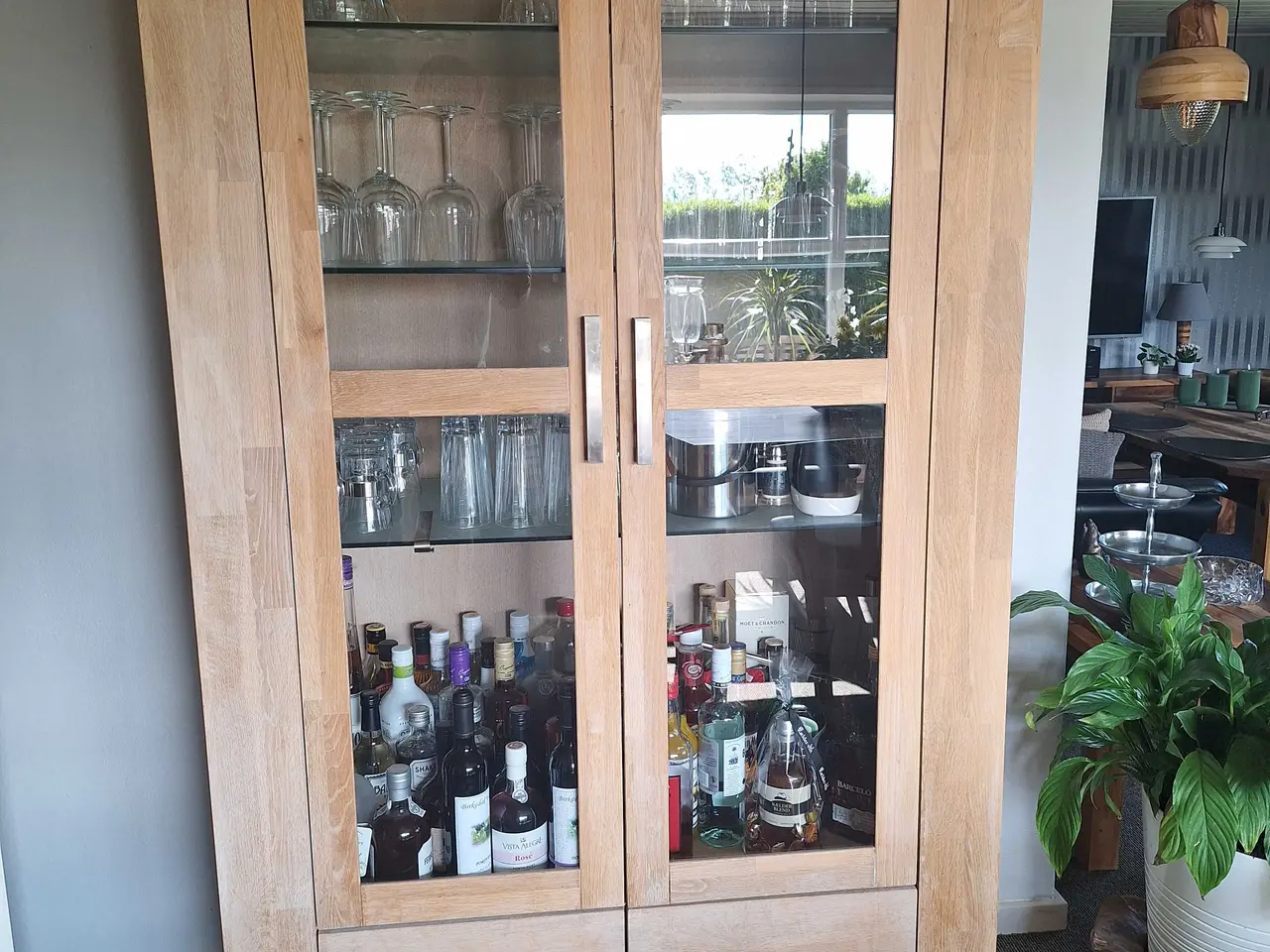 Billede 1 - Egetræ vitrine