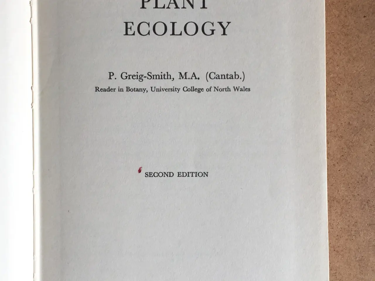 Billede 2 - P. Grieg-Smith: Quantitative Plant Ecology