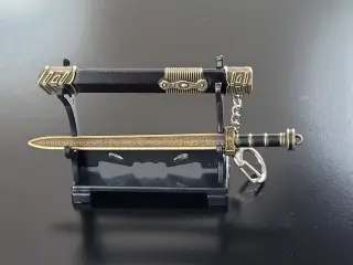 flot metal mini sværd med holder