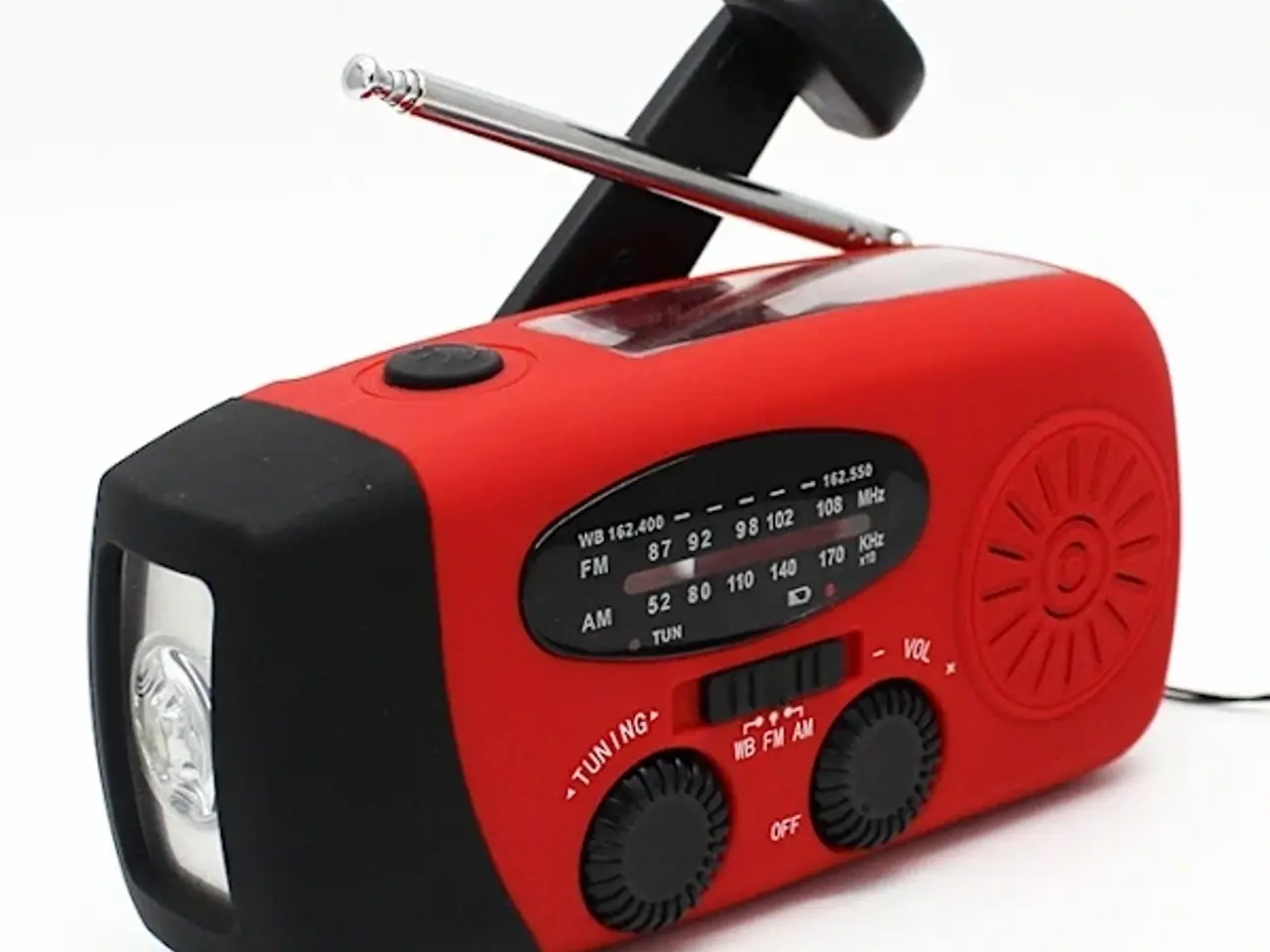 Billede 4 - Håndsvingradio 2000mAh Powerbank, Solceller, lygte