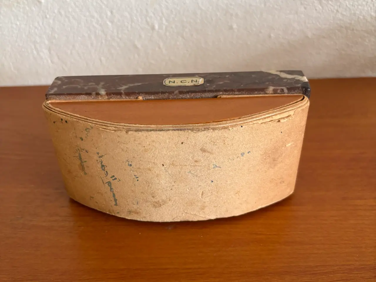 Billede 6 - Smuk vintage blæksuger i rødbrun marmor – Art Deco
