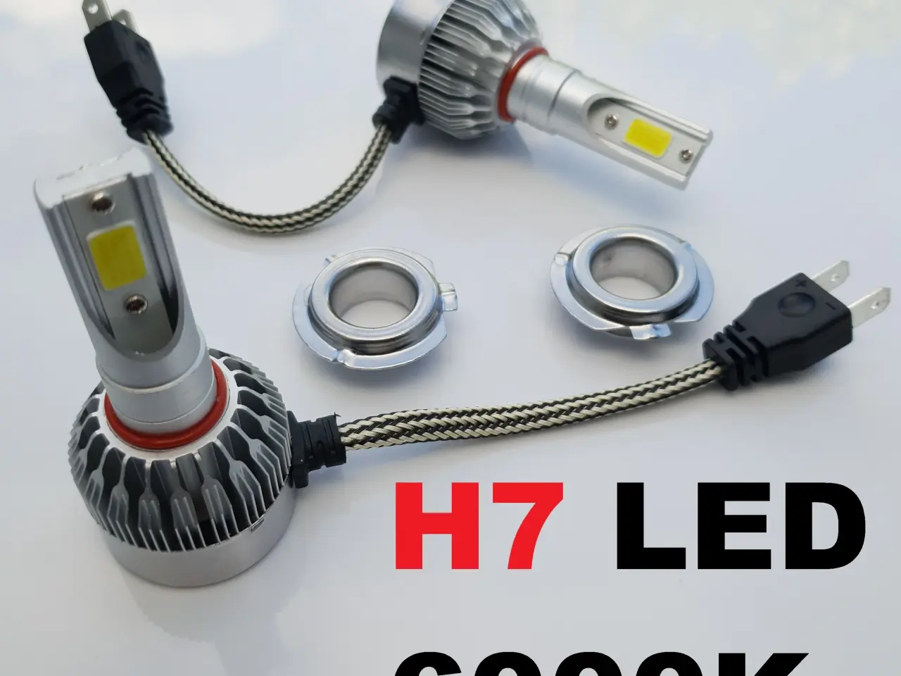 Billede 1 - NY! H7 LED Pærer 7600LM 6000K 72W