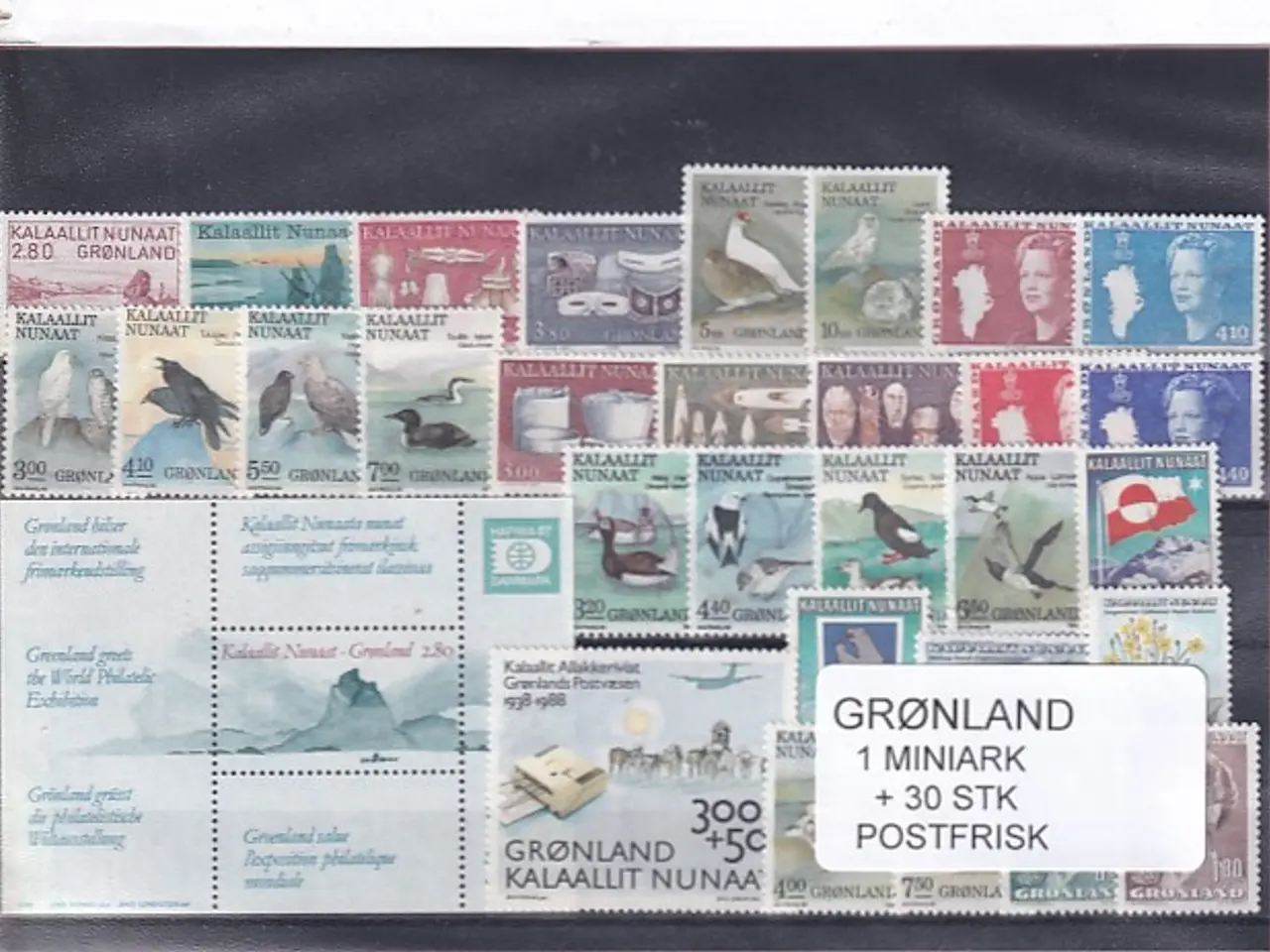 Billede 1 - Grønland - 1 Miniark + 30 Stk. - Postfrisk