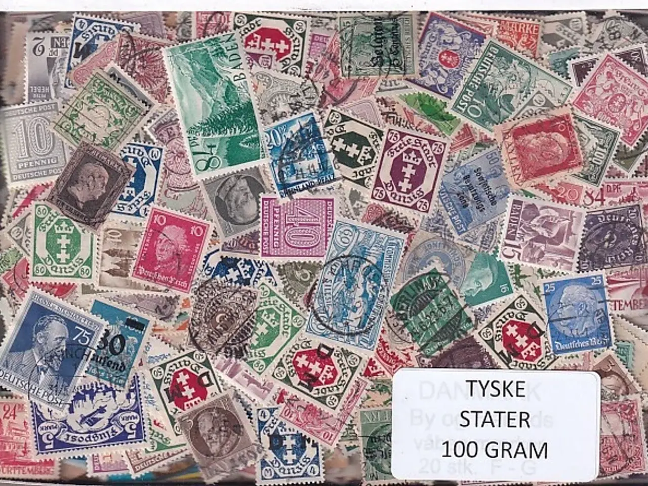 Billede 1 - Tyske Stater -  100g. Afvaskede