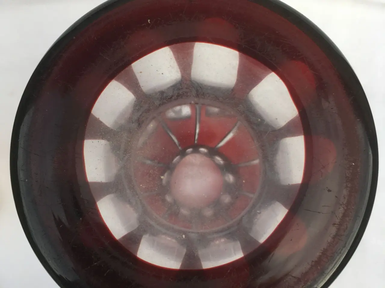 Billede 5 - Rød krystal glas vase