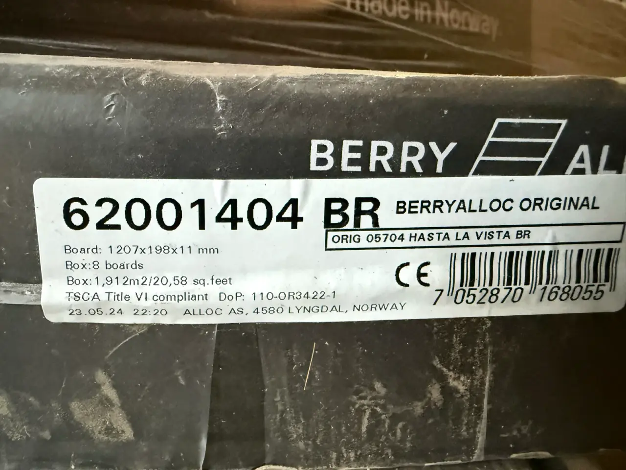 Billede 2 - Laminat klikgulv -Berry Alloc . 7,64 m2
