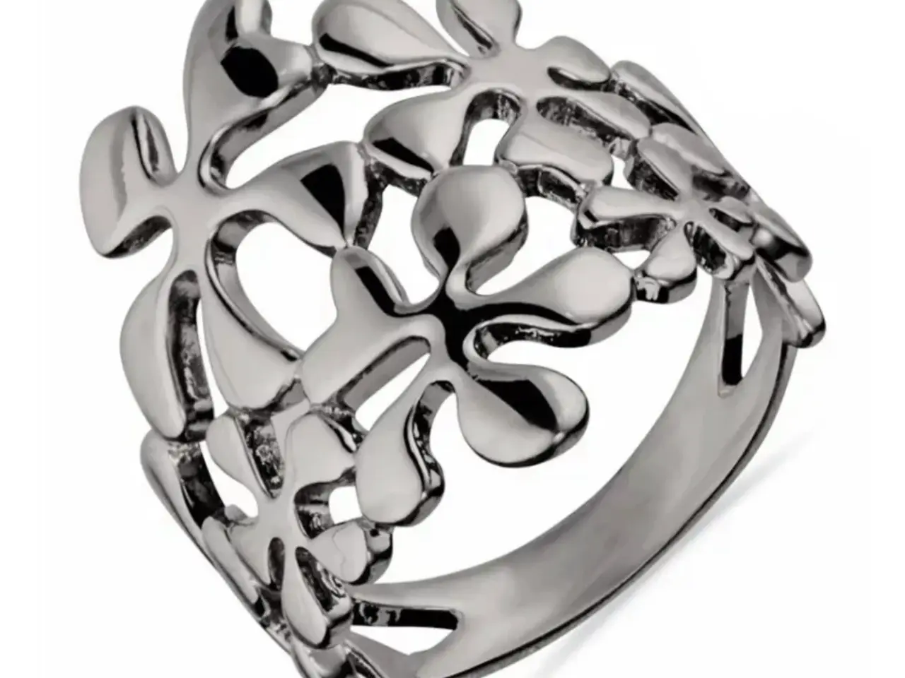 Billede 1 - Fingerring i sort rhodineret sølv 