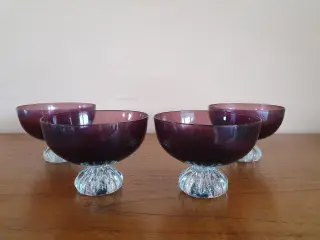 4 stk. glasskåle 