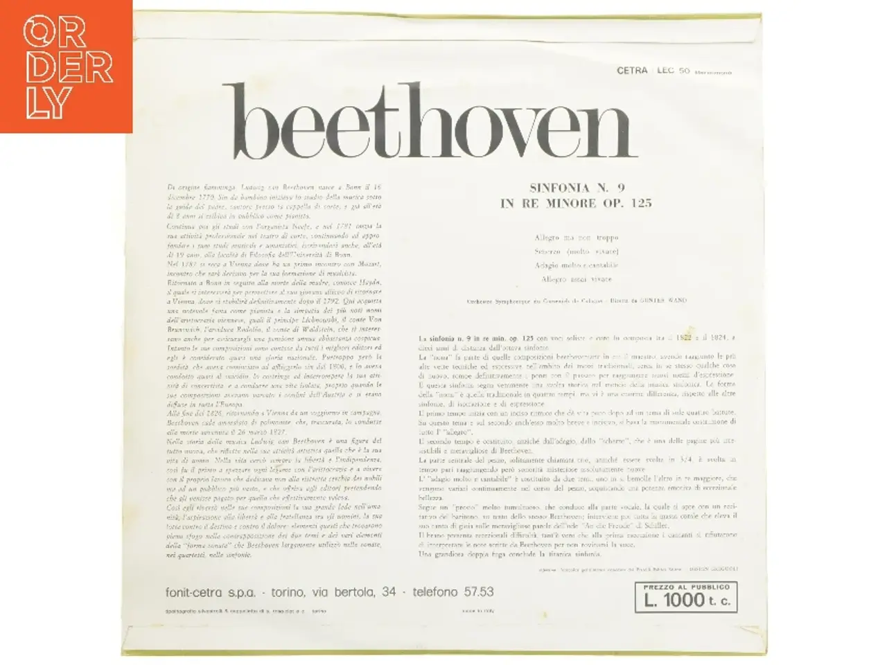 Billede 2 - Beethoven Sinfonia No. 9 LP