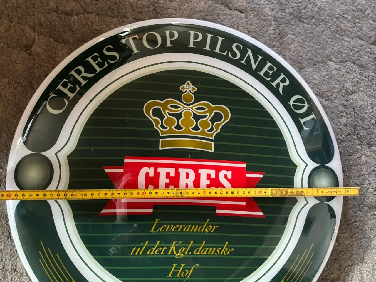 Billede 2 - Stort retro Ceres skilt i plast 