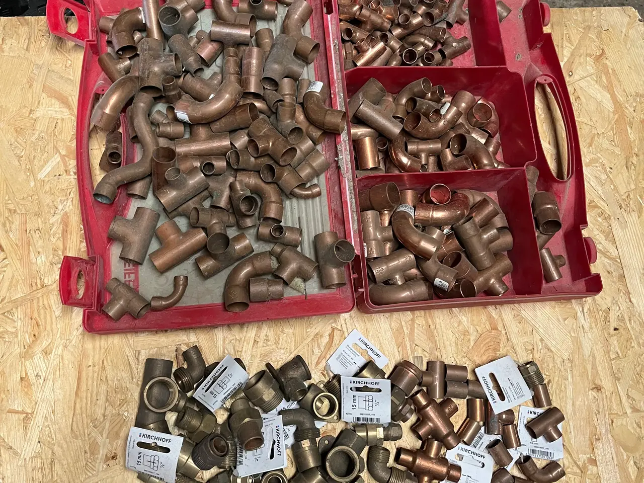 Billede 1 - Stort parti kobber- og messingfittings