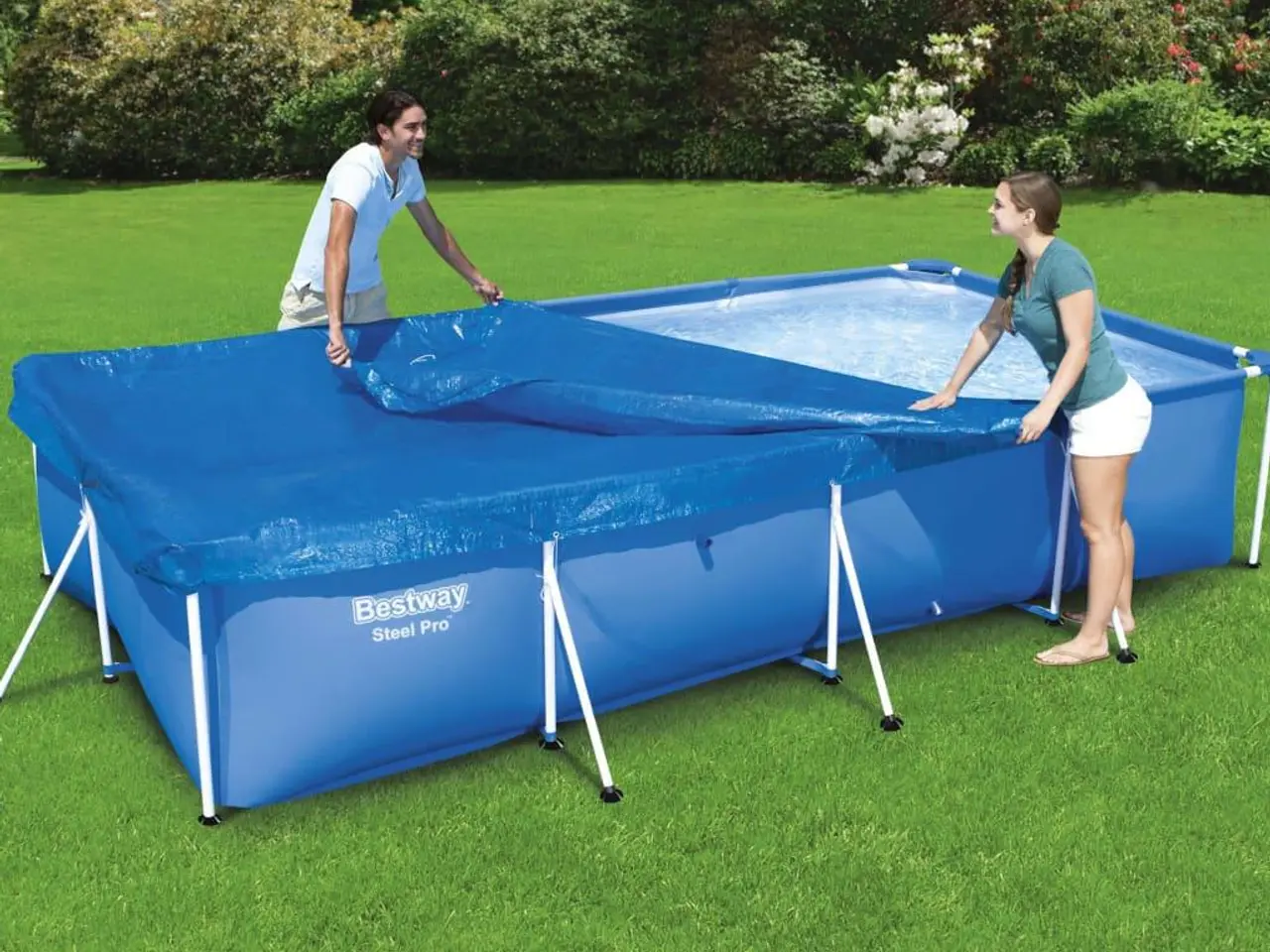 Billede 1 - Bestway Flowclear poolovertræk 400 x 211 cm - blå