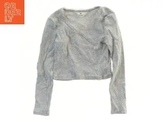 Langærmet stribet bluse fra H&M (str. 134)