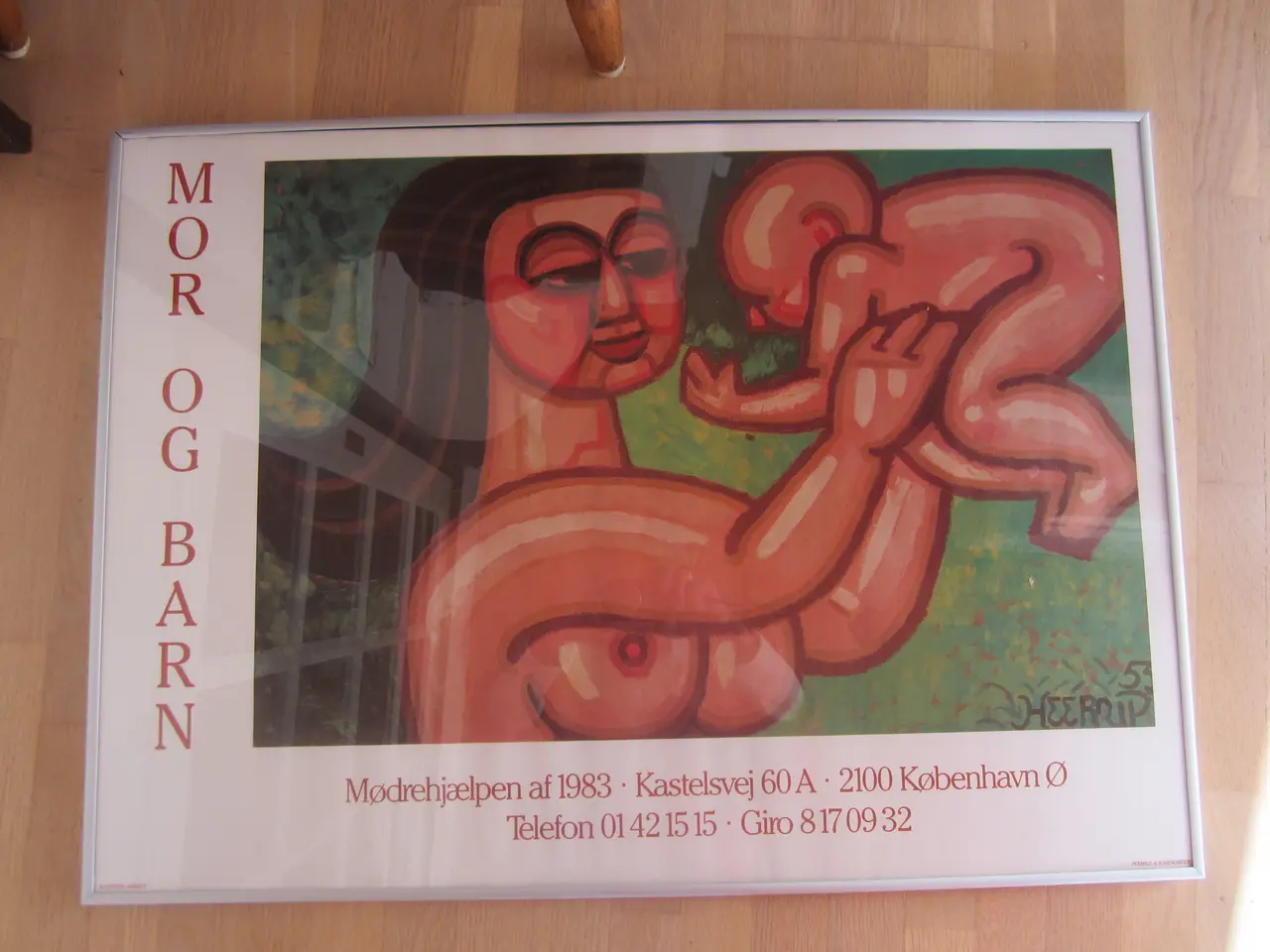 Billede 1 - Rigtig fin indrammet HERUP 53 plakat 70x51 cm