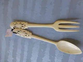 Bestiksæt Udskåret ben L 20 cm