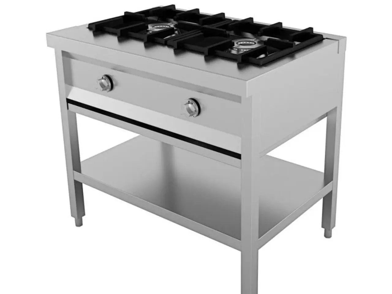 Billede 1 -  Pandekage komfur til Gas – 2 Blus – 13 kW