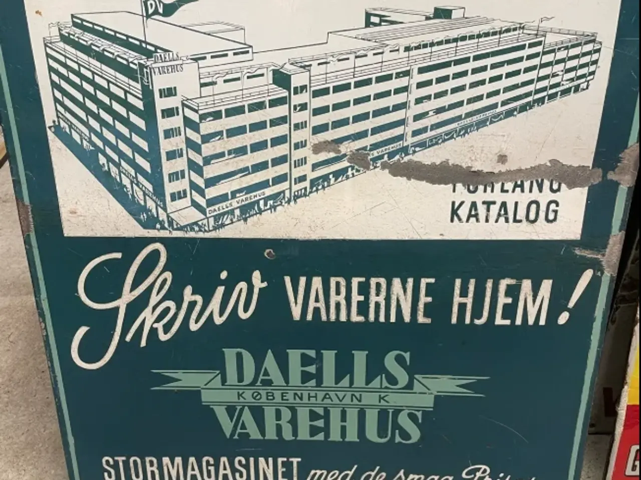 Billede 5 - Emaljeskilt stationsskilt 60x60 daells varehus