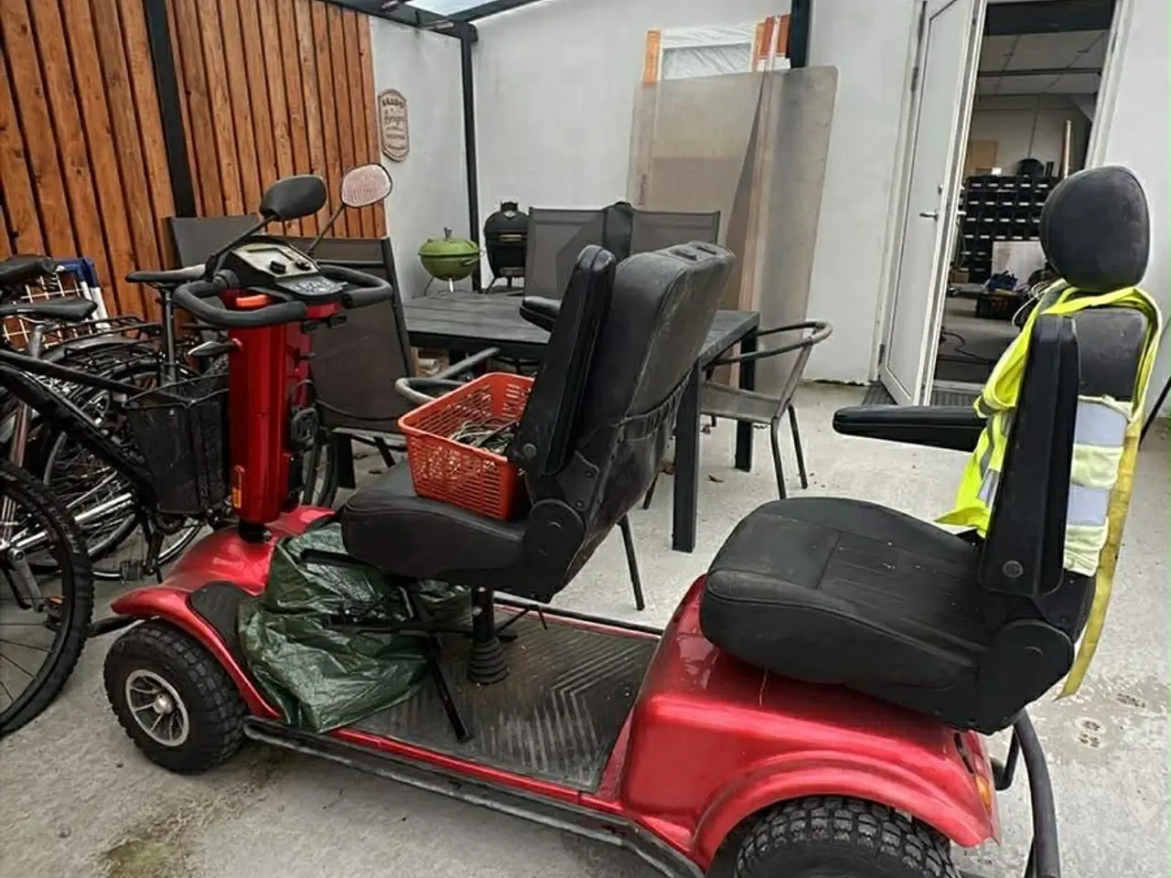 Billede 1 - El-scooter med 2 sæder – Rød
