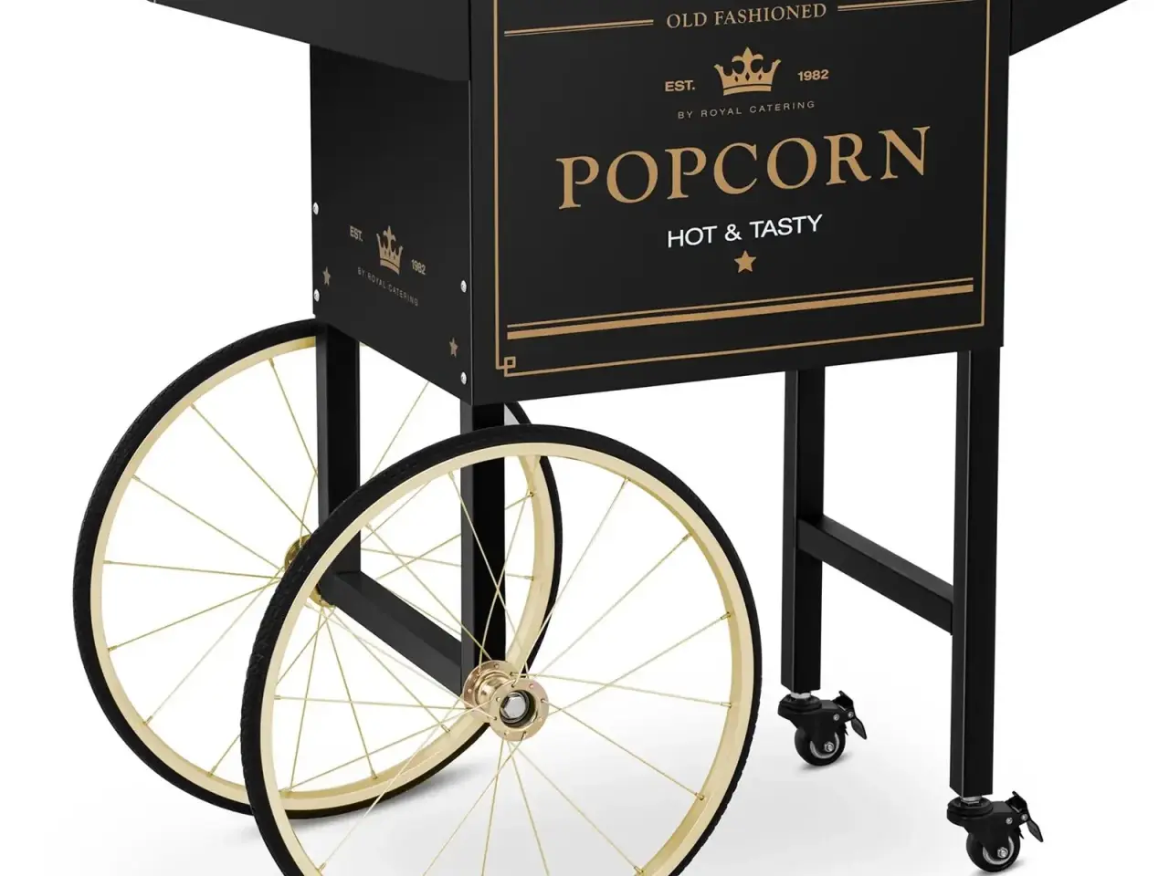 Billede 1 -  Vogn til popcornmaskine – sort og guld