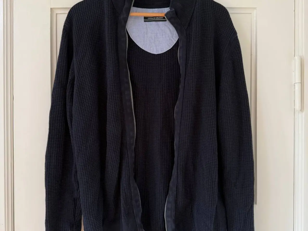 Billede 2 - Citta Di Milano zip-cardigan i navy, Str. L
