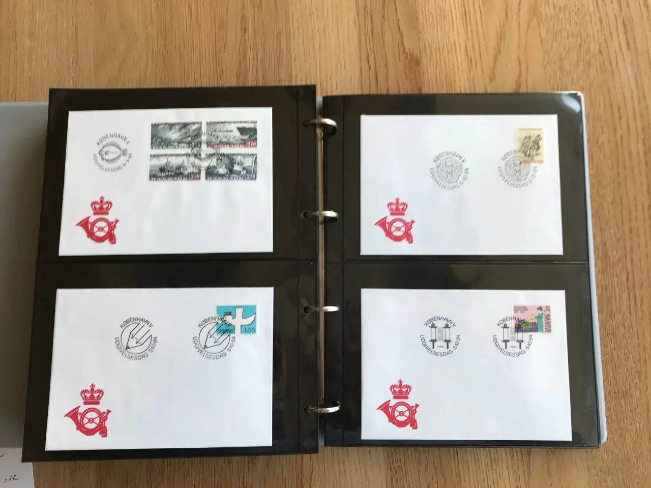Billede 1 - Førstedagskuverter, Danmark,  71 stk. + Album