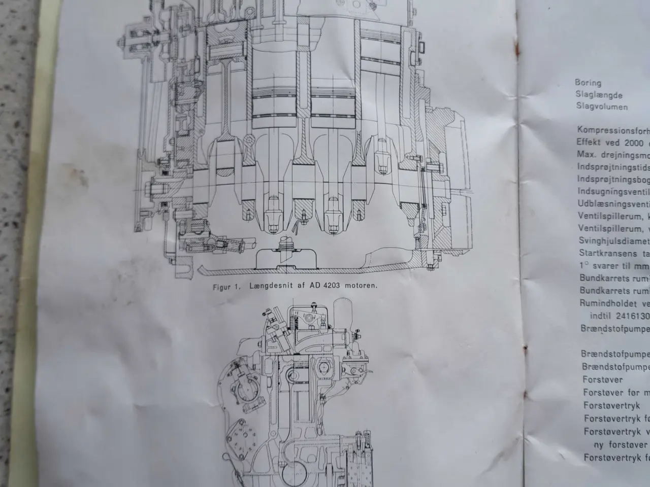 Billede 3 - MF 65 Motorspecifikationer data