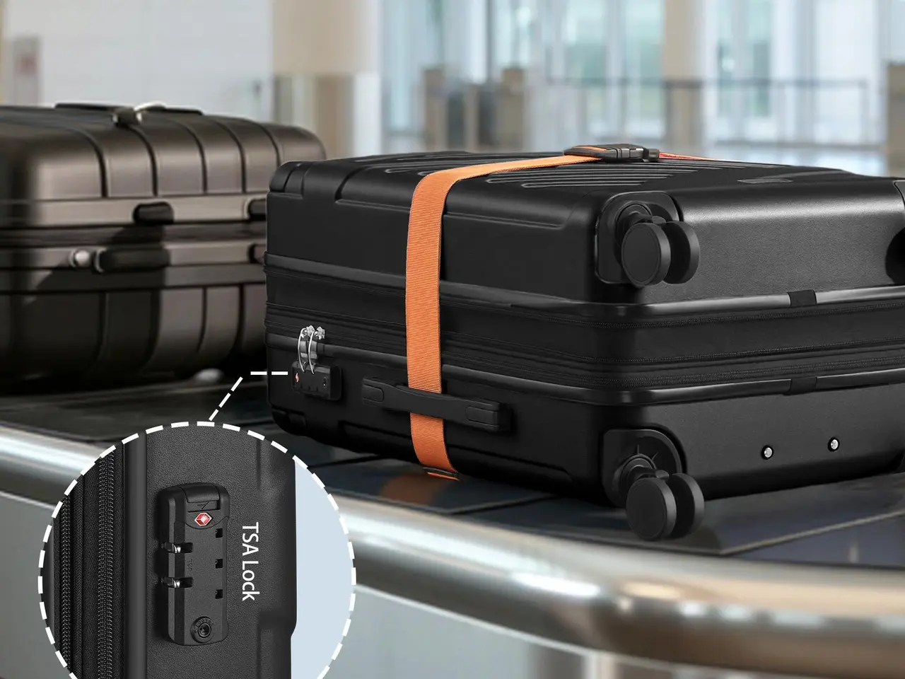 Billede 6 - Stor hardcase kuffert 75 cm udvidelig med TSA-lås og 4 dobbelte spinnerhjul - sort