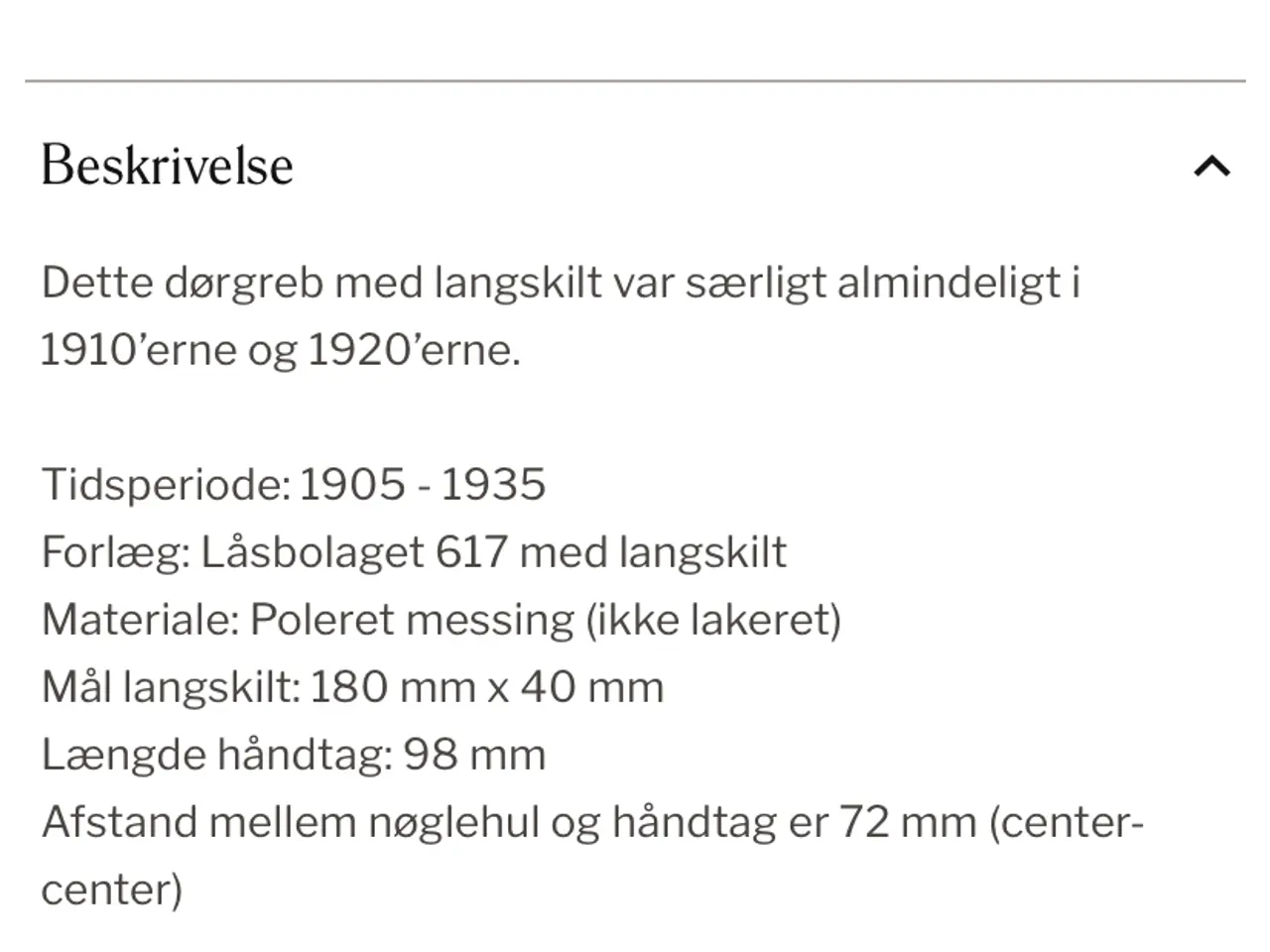 Billede 5 - Dørgreb i Messing