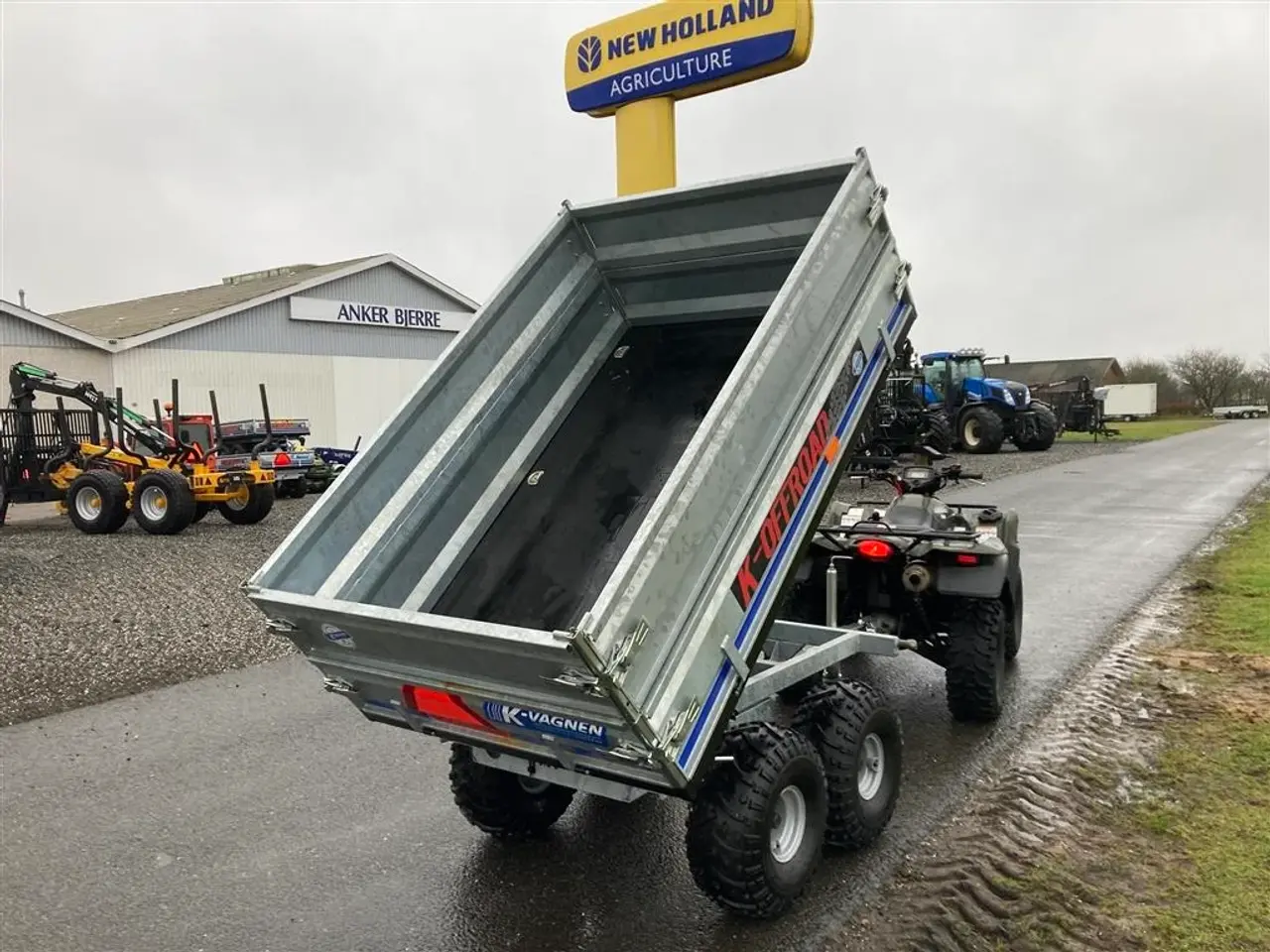 Billede 1 - K-vogne K-OFFROAD 1,2 tons Boggievogn med 3-vejs tip og høje sider.