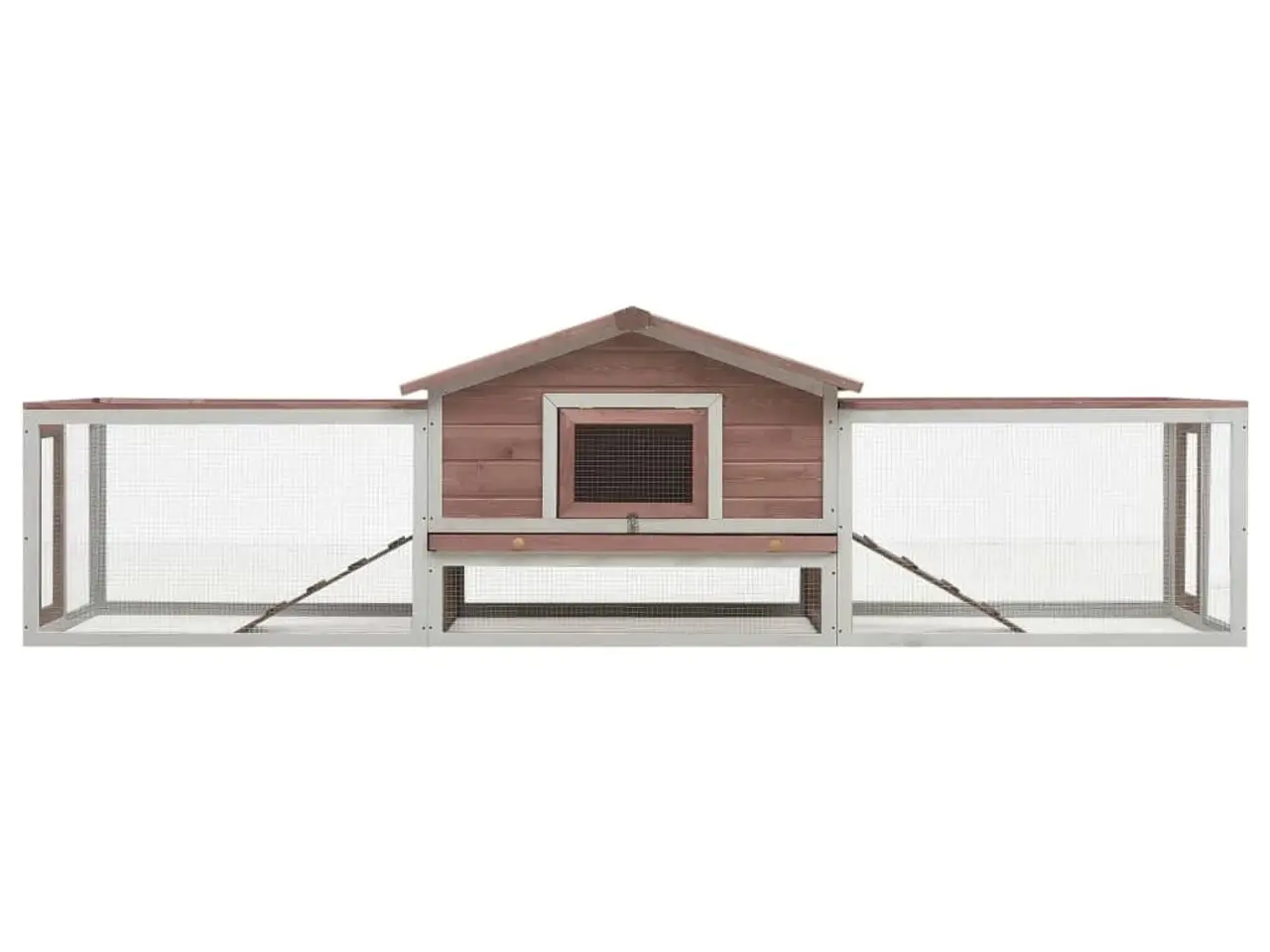 Billede 4 - Kaninbur 310x70x87 cm massivt fyrre- og grantræ mokkafarvet