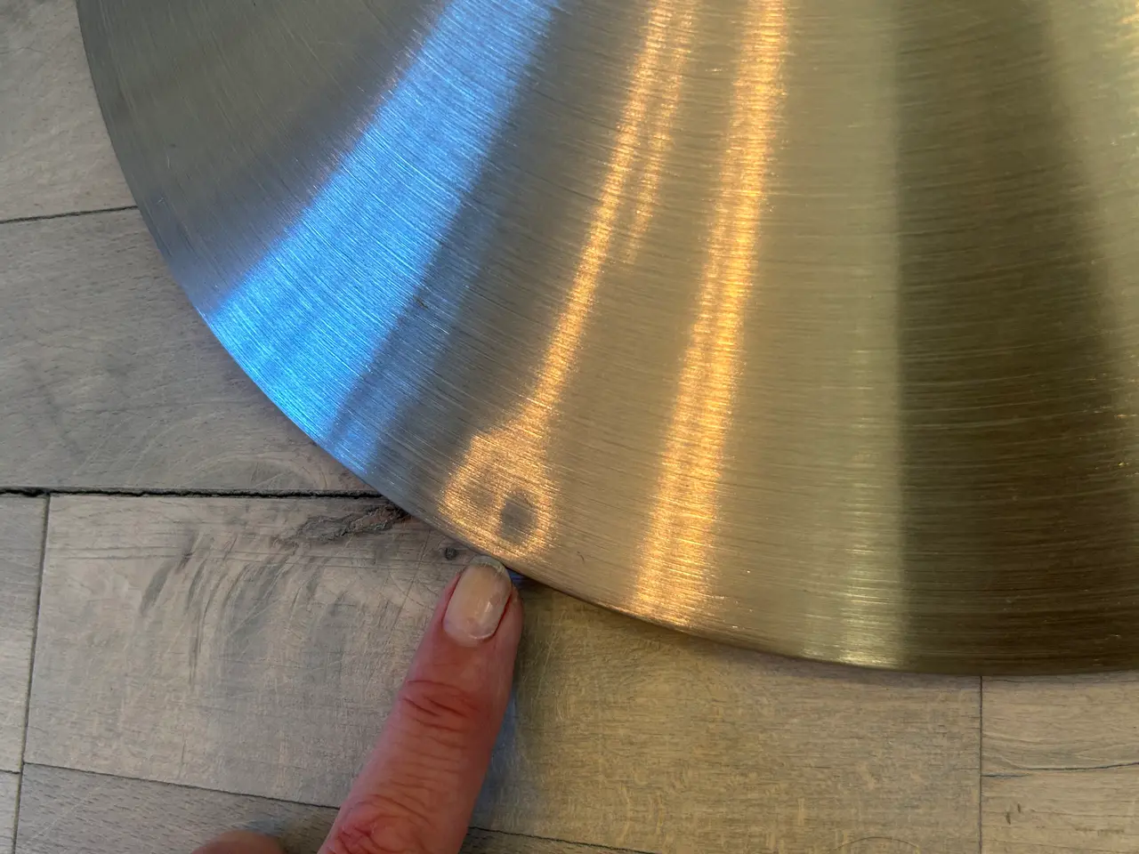 Billede 10 - Glasbord på kromfod - diameter 51 cm