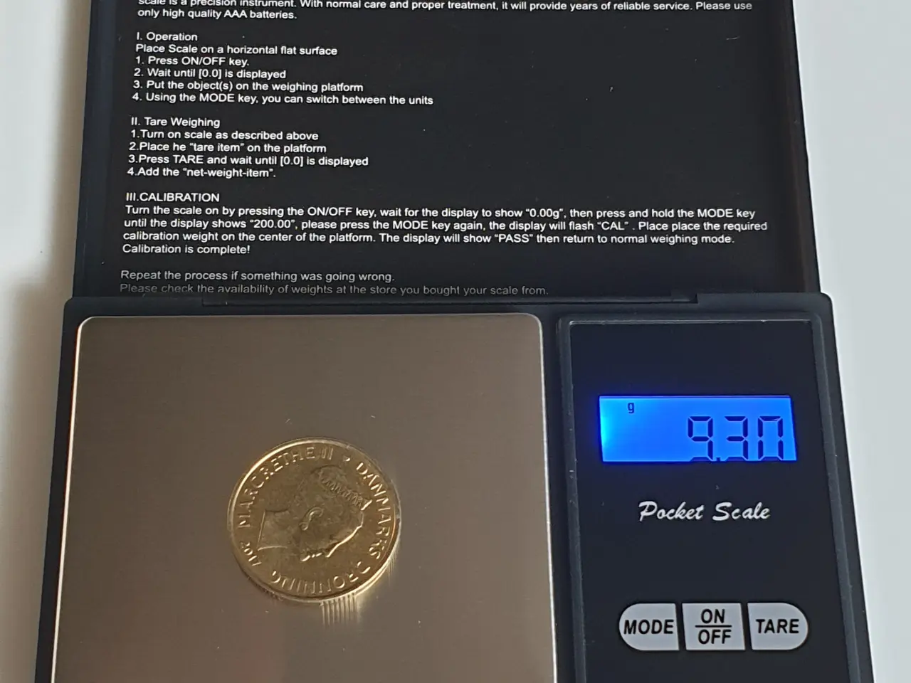 Billede 1 - NY! 200g x 0.01g Lommevægt / Finvægt / Scale