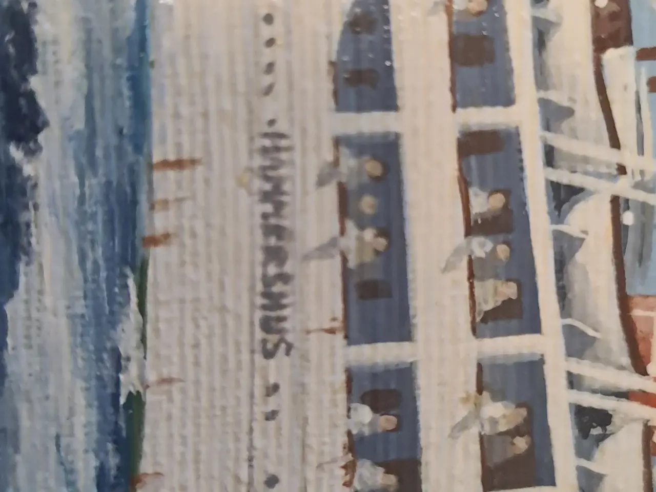 Billede 5 - André Jensen – M/S Hammershus – signeret maleri
