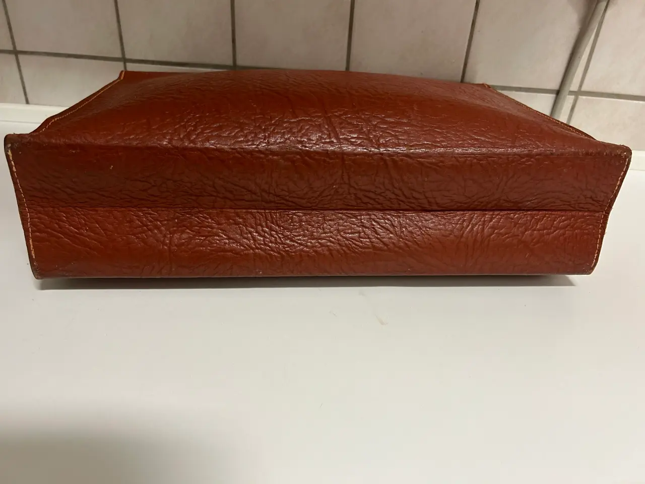 Billede 5 - Skoletaske i læder, Vintage