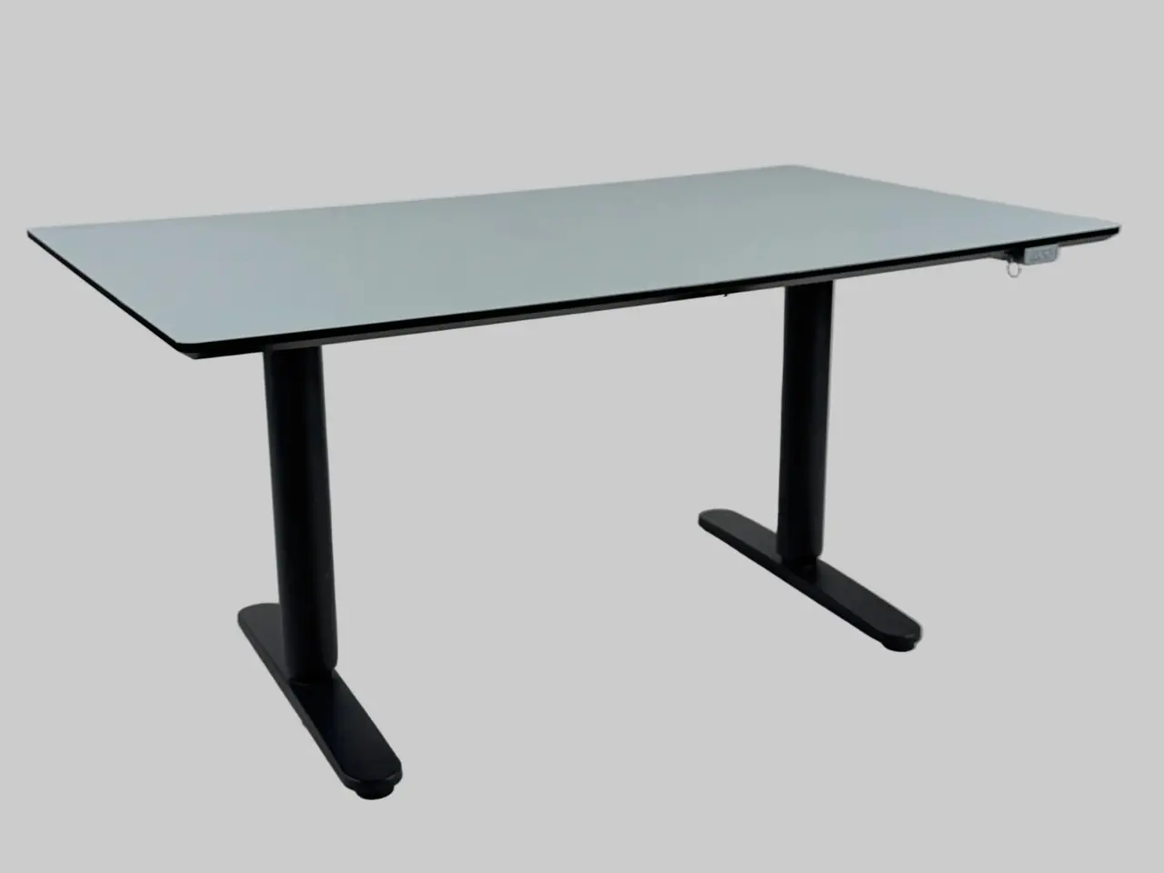 Billede 4 - Håg Tion Stol + IKEA BEKANT Hæve/sænkebord – Lyseblå/Sort