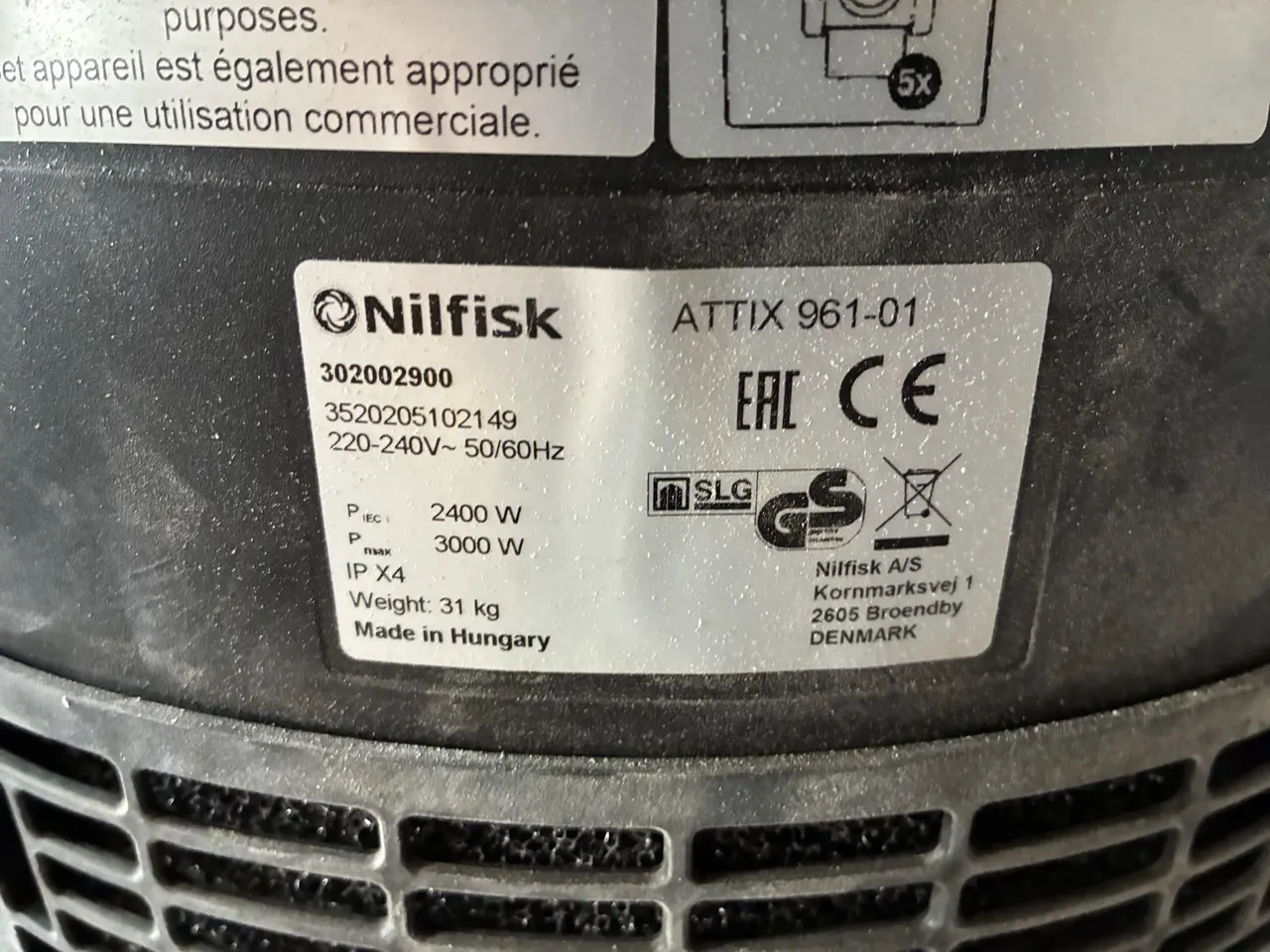 Billede 4 - Nilfisk Attix 9 støvsuger