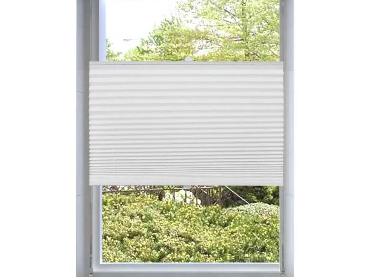 Billede 1 - Plisségardin 80 x 125 cm - hvid