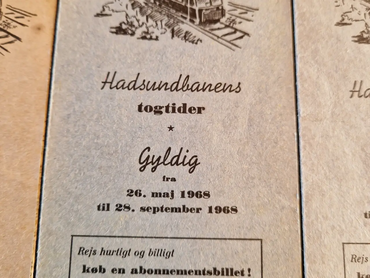 Billede 3 - Samling af Køreplaner Nibebanens togtider i 1956.