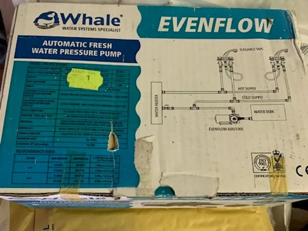Billede 7 - Whale Evenflow trykvandspumpe, ferskvand,EF2.1024