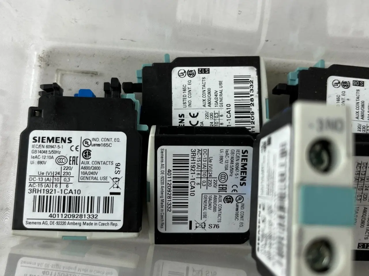 Billede 4 - 9x Siemens 3RH1921-1CA10 Auxiliary Contact Block /