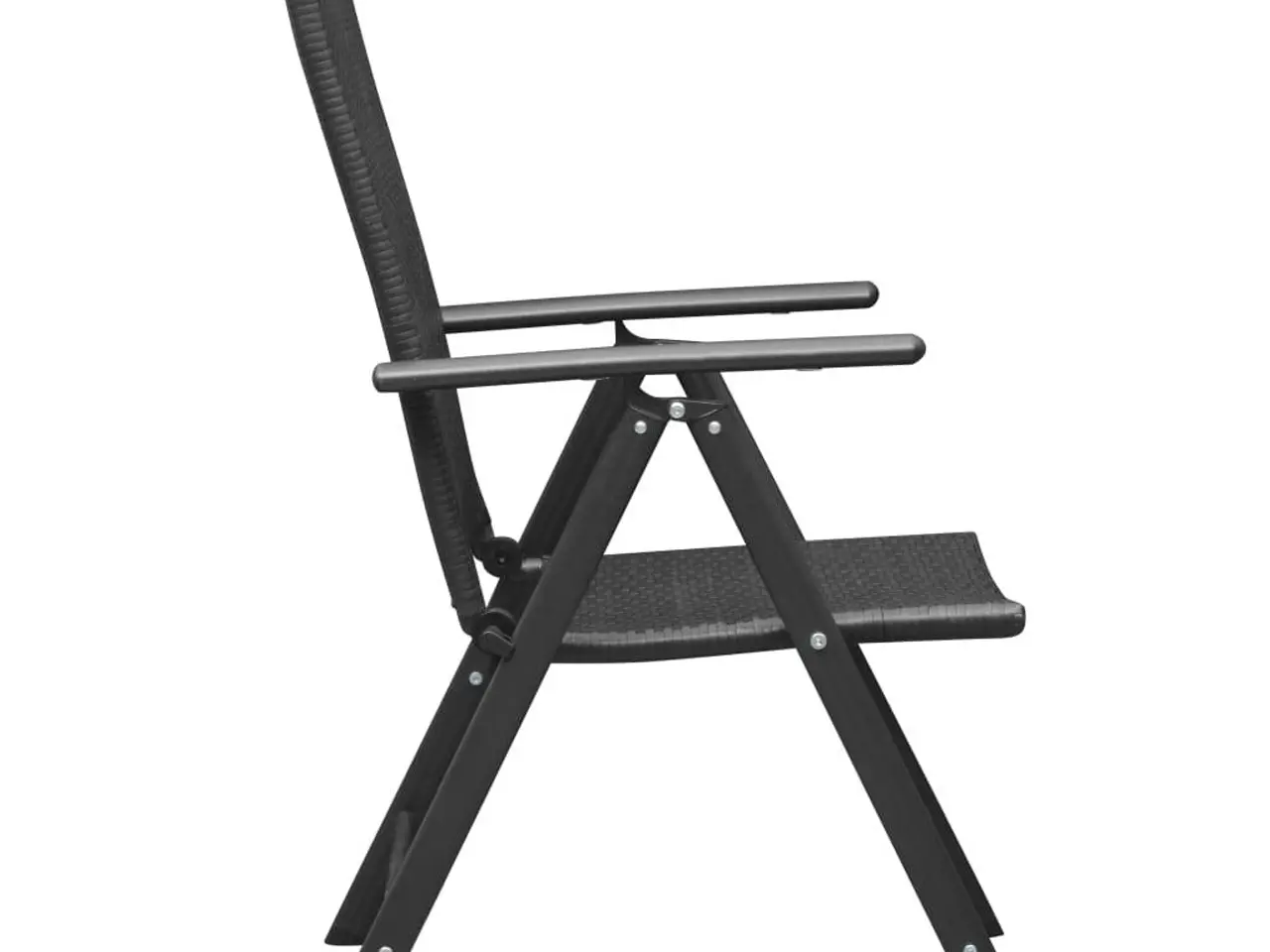 Billede 4 - Foldbare havestole i polyrattan - 2 stk., sort