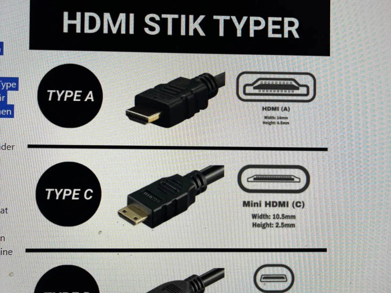 Billede 4 - Kabel HDMI til Mini HDMI (type C) 1,5m