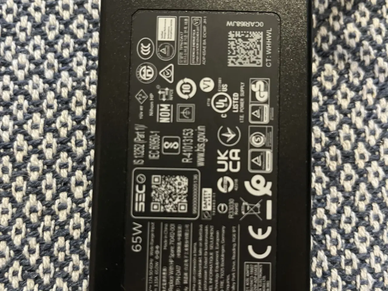 Billede 1 - HP adapter 65W 4mm