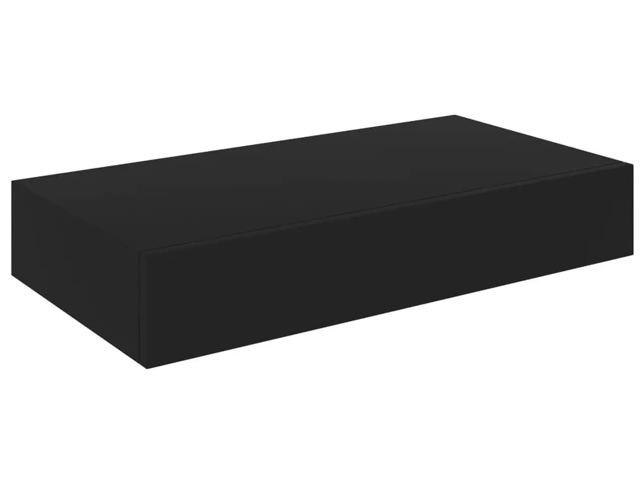 Billede 2 - Væghylde med skuffe 48x25x8 cm sort