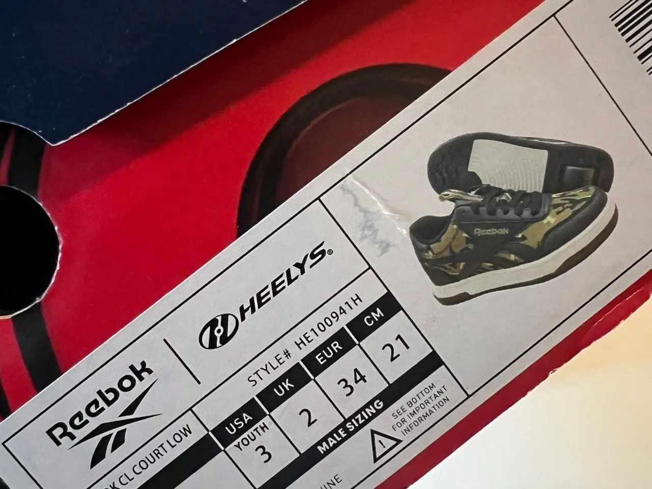 Billede 2 - Sneakers, str. 34, Reebok Heelys