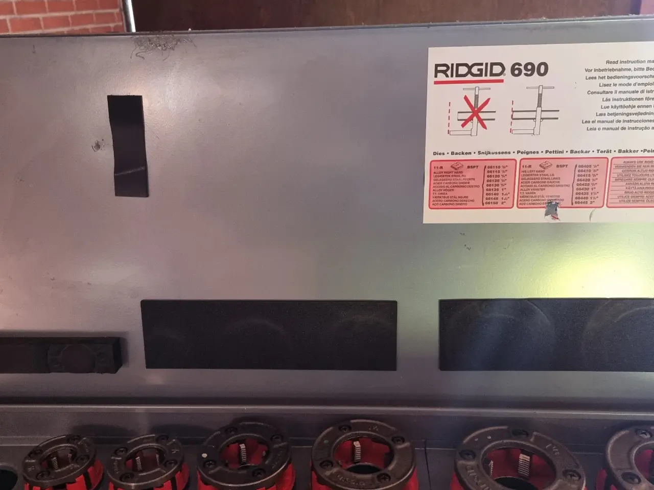 Billede 2 - Ridgid 690-I rørgevindmaskine med 6 hoveder
